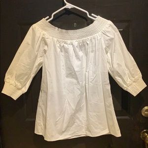 Off Shoulder White Blouse